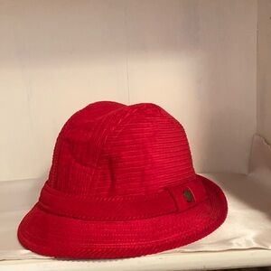 Red cord fedora by Traveler, size large, stylish